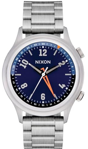 Nixon Drifter Armbanduhr für Herren in der Farbe Silber mit Armband aus Edelstahl, Wasserdichtigkeit: 10 bar, Gehäusedurchmesser: 48 mm, A1422-5289-00