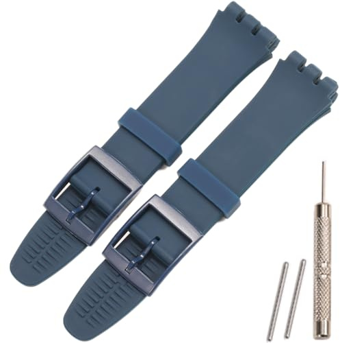 XBDSW 2PCS Silikon Uhrenarmband für Swatch 17mm 19mm 20mm wasserdicht Uhrenarmband