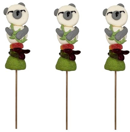 Les ateliers de TONTON PIERROT - Confiserie Artisanale Française - Brochette Marshmallows guimauve moelleuse : (Koala 55g. Lot de 3)