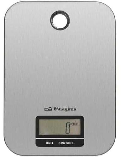 Orbegozo Báscula de Cocina Electrónica PC 1019- hasta 5kg- Plata