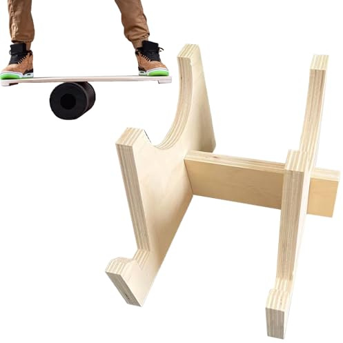 Balance Board Aufbewahrungsregal Aus Holz, Balance Board Halterung Für Fitnessübungen, Kompaktes Platzsparendes, Holzständer Für Heimtrainingsbereich, Wackelbrett-Aufbewahrungsständer Für Fitnessbüro