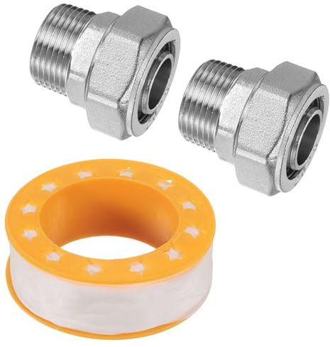 QUARKZMAN 2 Stück Gerade Fitting G3/4 x 3/4 NPT Gewinde Silber | Adapter Fittings, Messing-Nickel Beschichtet, Für Garage Druckluftleitung Rohrsystem Kit, Für Rapid Air Schlauch