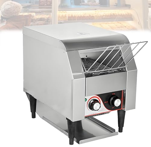 Feiphla Commercial Conveyor Toaster Heavy Duyty Stainless Steel Rotary Toasting Machine,intelligent temperature control,for Cafe Hotel Restaurant Breakfast 150Slices(Hour)