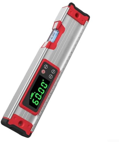 Elektronisches digitales Wasserwaage, 200 mm - 600 mm, Aluminiumlegierung, mit magnetischem Neigungsmesser und wasserdichtem Winkelmesser für 3-in-Digital-Nivellierung, Einsatz in industriellen
