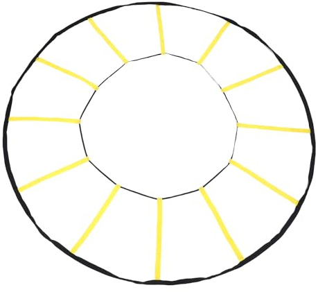 Jectse Agility Trainer, 12 Rungs Circle Speed and Agility Ladder Reaction Training Equipment for High Intensity Reactive Footwork Drills and Skills