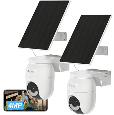 EZVIZ 2K+(4MP) 2PK Caméra Extérieure sans Fil CB8 Lite+5W Panneau Solaire
