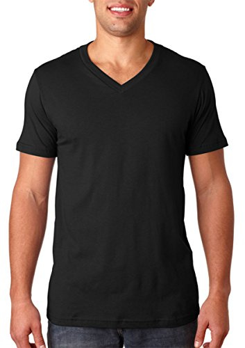 Jersey T-Shirt mit V-Ausschnitt - Farbe: Black - Größe: S