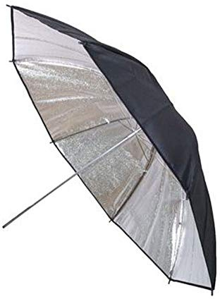 ayex Studio-Reflexschirm 101cm 40 innen Silber aussen schwarz Perl-Struktur