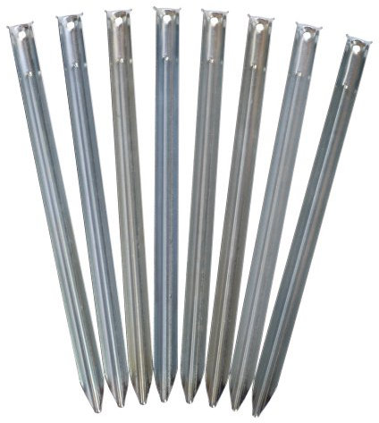 Hochwertige Sandheringe, 30cm - Sandfortress von outdoorer - 8 Stück extra Dicke Stahlheringe mit V-Profil inkl. Transporttasche