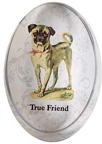 NOSTALGISCHER BRIEFBESCHWERER MOPS Motiv True Friend Palazzo Exclusive