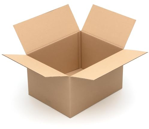 KK Verpackungen Versandkartons 500 x 400 x 300 mm Braun 2-wellig (Außenmaß 505 x 410 x 315 mm) | 30 Stück, Faltkartons Kartons für Versand als DHL Paket Hermes Paketklasse M DPD GLS Paketklasse XL