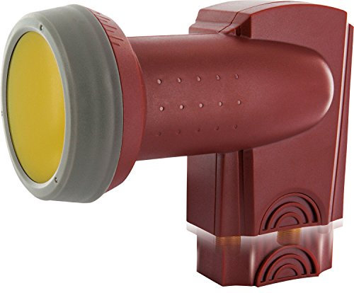 SCHWAIGER 357 Twin LNB Low Noise Blockconverter Sun Protect digital hitzebeständig LNB-Kappe Satellitenschüssel-Zubehör für Multischalter Wetterschutz vergoldete Kontakte Ziegelrot