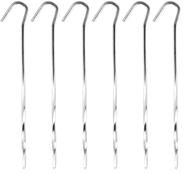 Coghlan's 7-Inch Skewer Pegs 6-Pack – Heavy-Duty Steel Tent Stakes for Securing Tents, Tarps, and Shelters Outdoors – Durable Ground Anchors for Camping, Hiking, and Backpacking Adventures