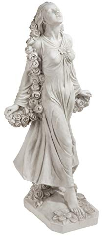 Design Toscano Statue Flora die göttliche Schutzherrin der Gärten, Maße: 37 x 37 x 77.5 cm 9 kg