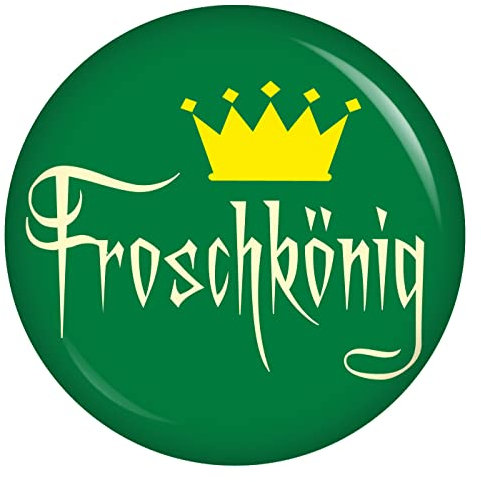 Button Froschkönig Zubehör Accessoires für Fasching Fasnet Fastnacht Karneval an Kostüm Mütze Kleid Anzug für Kinder und Erwachsene Dekoration Verkleidung