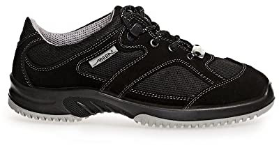ABEBA 36721-40 ESD Berufsschuhe UNI6 - Halbschuh - Velours mit atmungsaktivem Textil - Klimaklasse 1 - Größe: 40 - Farbe: Schwarz