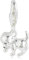 Thomas Sabo Damen Charm-Anhänger Hund Welpe Charm Club 925 Sterling Silber, 1cm, 0885-007-12