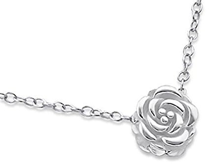 Rose Necklace 925 Sterling Silver 45cm