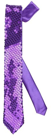 W WIDMANN MILANO Party Fashion - Pailletten Krawatte | Glitzerndes Accessoire für Karneval, Festival, Mottoparty, Disco und auffällige Party-Outfits