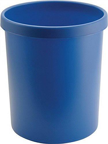 Helit H6106134 - Papierkorb the german 30 Liter, blau, mit umlaufendem Griffrand, aus Kunststoff, 1 Stück