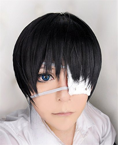 LanTing Cosplay Perücke Tokyo Ghoul Black Perücke Corta Frauen Cosplay Party Fashion Anime Human Costume Full wigs Synthetic Haar Heat Resistant Fiber
