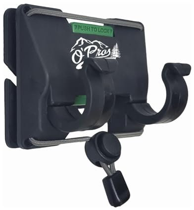 O'Pros 3. Hand Gürtelclip Rutenhalter für Fliegenfischen und Spinnruten ... (Mossy Oak Original Bottomlands Camo) (Mossy Oak Elements Agua Camo) (Schwarz) (Original Schwarz)