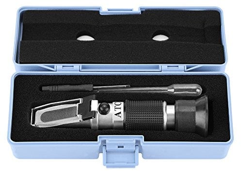 Fdit Imker Refraktometer Honig Refraktometer Portable Honig Biene Werkzeuge 58-90% Zuckergehalt Portable Bienenzucht Konzentrator für Honig Pflanzenöle Zucker