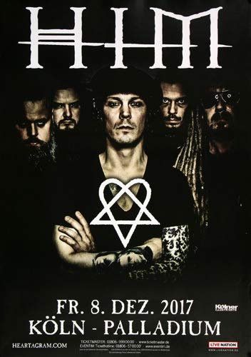 HIM - Tear On Tape, Köln 2017 » Konzertplakat/Premium Poster | Live Konzert Veranstaltung | DIN A1 «