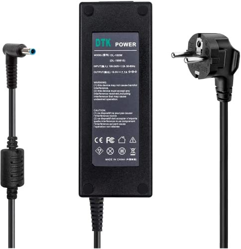 DTK® 150W 19.5V 7.7A Laptop Charger AC Power Adapter per HP ZBook Series Compatibile con HP Omen Series e Envy Series Connettore di alimentazione: 4.5mm x 3.0mm