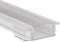 Alumino | LED Aluminiumprofil Weiß | 200 cm | Einbauprofil | Klare Abdeckung | für 12 mm LED-Streifen | 2m | Rhein