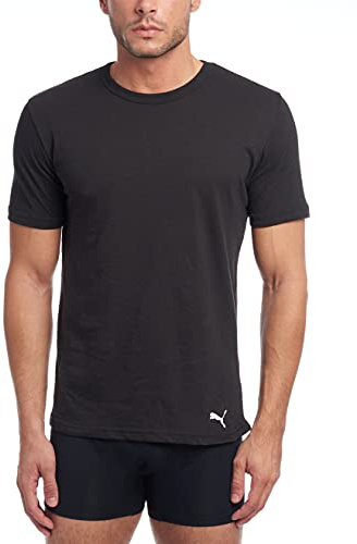 Puma Herren Men's 3 Pack Crew Neck T-Shirts Unterhemd, Weiß/Grau/Schwarz, Klein