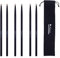 Antner Lot de 3 paires de baguettes de batterie 7A pour enfants et débutants en bois d'érable classique noir