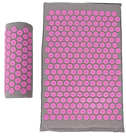 Sonew Akupressur Set, 68 x 42cm Akupressurmatte mit Kissen, Akupressur Massagematte für Fitness Yoga Pilates(Blau)