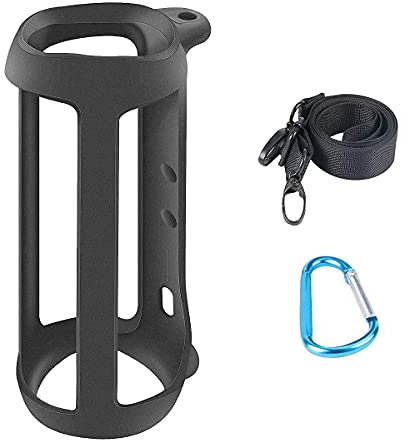 co2CREA Case Silicone for JBL FLIP 5 Waterproof Portable Bluetooth Speaker, Portable Ultra-light Protective Sleeve with Carabiner and Shoulder Strap (Speaker and Accessories not Included)