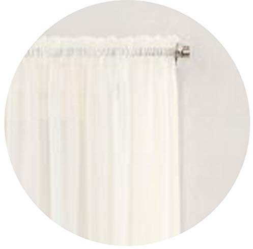 Megachest Woven Voile Slot Top Curtain 2 Panels (ivory, 78 wideX90 drop(W200cmXH228.5cm))