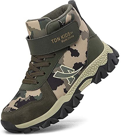 Scarpe da Trekking Bambino Stivali da Trekking Ragazzi Ragazze Stivali da Escursionismo All'aperto Antiscivolo Scarpe da Passeggiata Sneakers, cotone, 34 EU