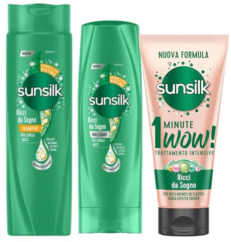 SUNSILK RICCI DA SOGNO: Shampoo + Balsamo + Trattamento Intensivo