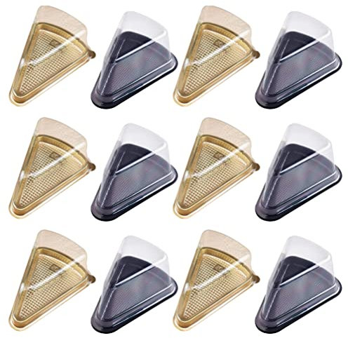 ifundom 40Pcs Cake Slice Boxes Individual Cheesecake Boxes Cupcake Container Clear Food Container with Lids for Cake Portions Salads Pies Sandwiches Cheese