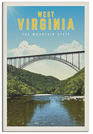 West Virginia Vintage Reiseposter Leinwand Wandkunst Poster Dekor Malerei Poster