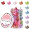 JASVERLIN Mini farfalle glitterate per capelli, accessori scintillanti anni '90 Y2K per ragazze e donne - Clip piccole e carine in 10 colori assortiti, set di 50 (brillantini)