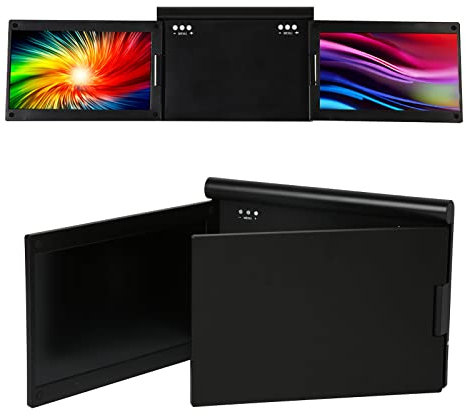Zunate Tragbarer für Laptop, 13,3 Zoll Full HD 1080P IPS Display, Dual Triple Screen Extender mit HDR-Technologie, Triple Screen für Laptop von 13,3-16,5 Zoll, Kompatibel mit