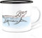 Ligarti® Emaille Tasse (leicht & robust) | Design Cup, Camping Becher handveredelt in Deutschland | Kaffeetasse, Emaillebecher