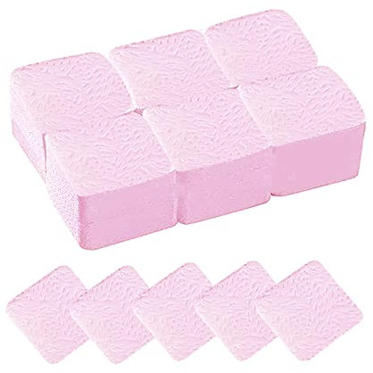 Yoezuo 300 Stück Fusselfreie Nageltücher,Fusselfrei Nagel Wattepads,für Vorbereitung und Abschluss der Nail Art Maniküre, Nagellack Entfernen(Rosa)