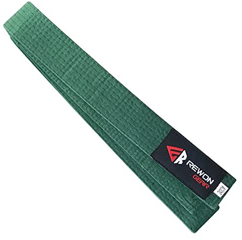 Rewon Gear Karate-Kampfsport- und Taekwondo-Gürtel (Grün, 4 / 280cm)