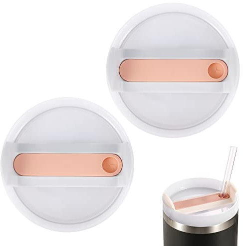 2pcs Tumbler Replacement Lids for Stanley Tumblers, No Leakage Tumbler Cup Lids Accessories for Stanley Quencher H2.0 40oz with Handle, Also for Adventure Quencher Travel Tumbler 40oz