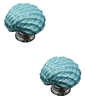 OSALADI 4pièces Boutons De Meubles Design Céramique Pour Tiroir Armoire Meuble Bleu Lot