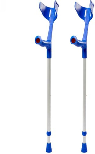 Pulox - Magic-Soft - Unterarmgehstütze mit Soft-Grip - max. 130 kg - Paar (2 Stk.) - Enzianblau