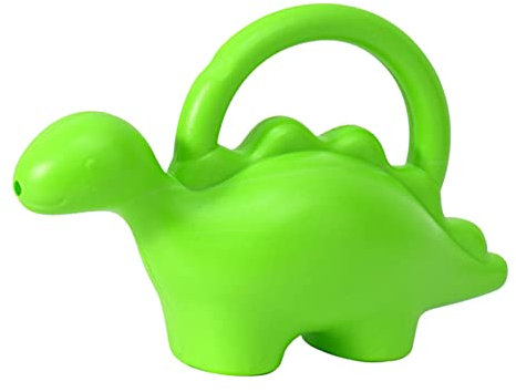 Regadera de dibujos animados para niños, 1 L, con forma de animal, elefante, dinosaurio, aspersor de jardinería, herramientas de aprendizaje, regadera para plantas de interior (verde-9, talla única)
