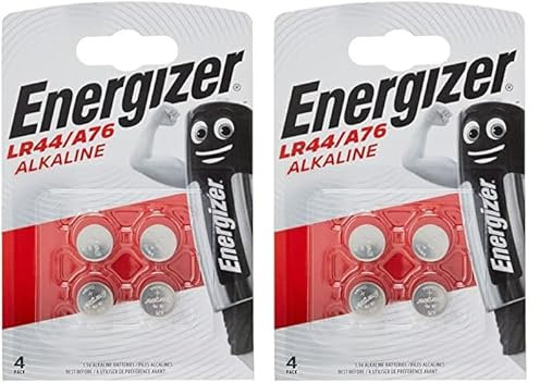 Energizer LR44/A76 Alkali Batterien, 1.5V, 4 Stück (Packung mit 2)