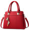 QINGMEN Damen Handtaschen Damen Geldbörse Satchel Umhängetaschen Geräumige Mode Tote Ledertasche Freitag Taschen Lkw Plane (Wine, One Size)